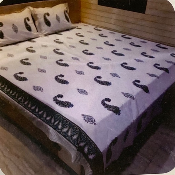 Indian Hand Block Print Cotton Flat sheet - Picture 10 of 10